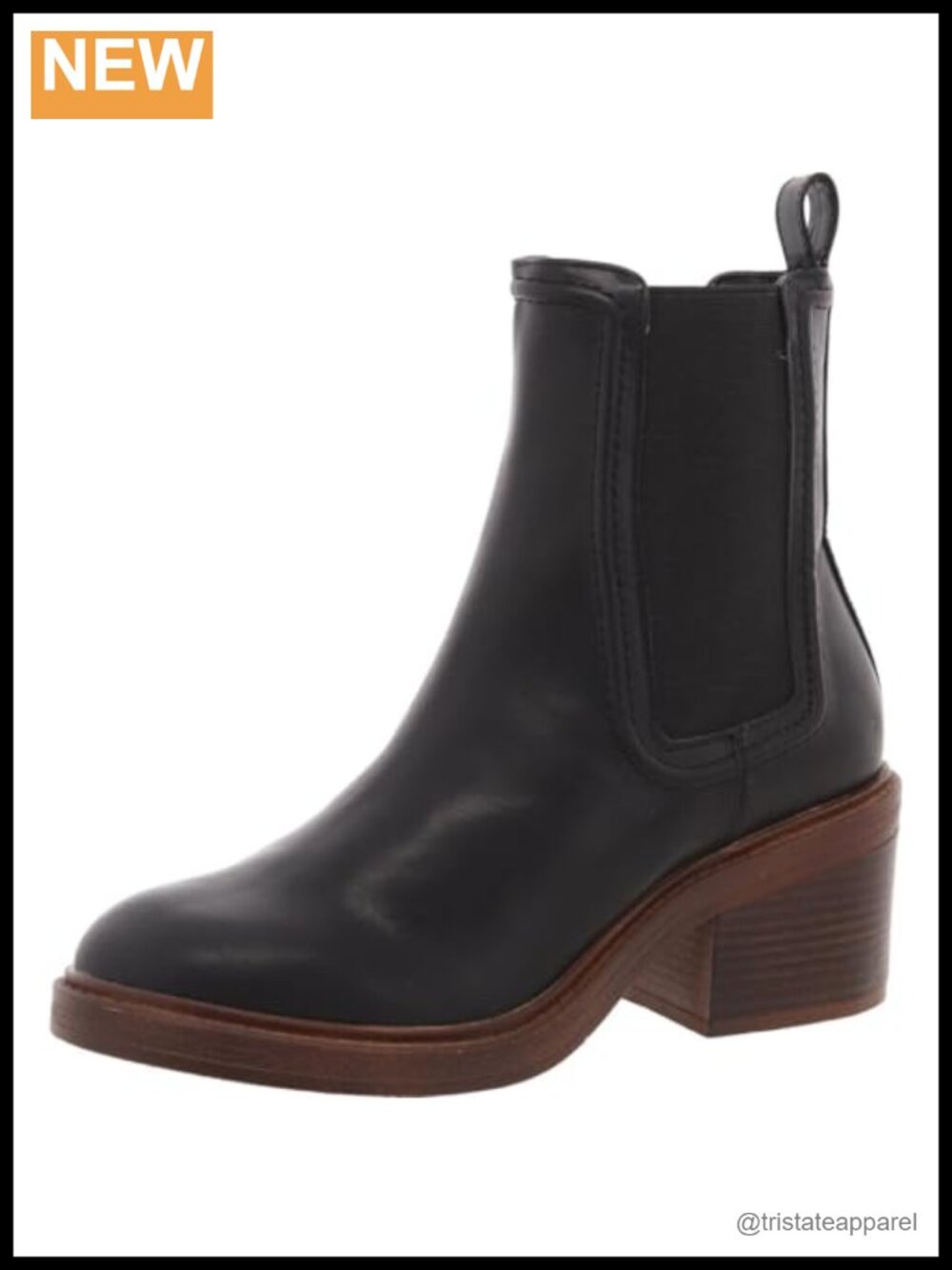 Steve Madden Curtsy Chelsea Ankle Boots Women Pull-On Block Heel Leather Suede
